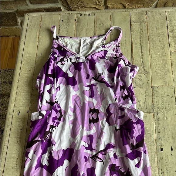 New 2XL Jumpsuit Sleeveless V Neck Razorback Purple - Picture 2 of 7